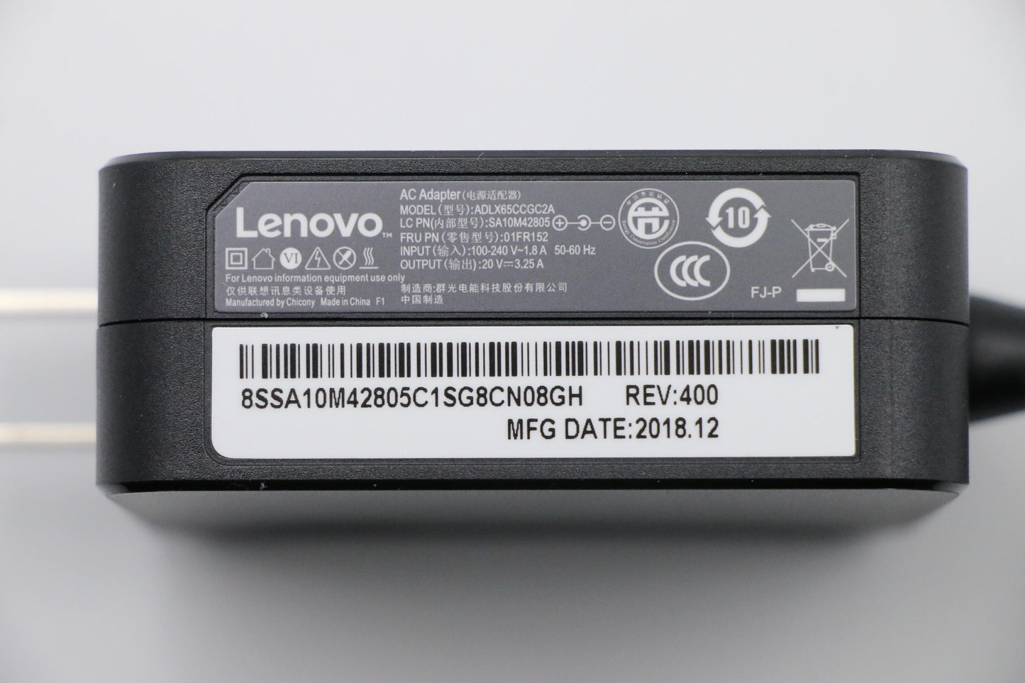 Lenovo Ac Adapter Adlx65Ccgc2A 20V3.2 - 01FR152