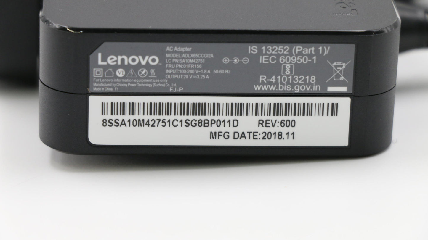 Lenovo Ac Adapter Adlx65Ccgi2A 20V3.2 - 01FR156