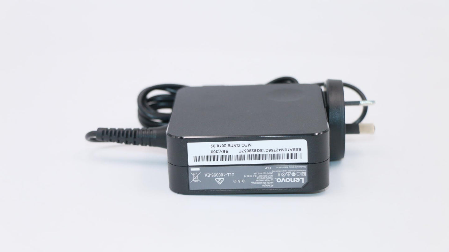 Lenovo (01FR158) Circular 65W AC Adapter (2-Pin, Black)