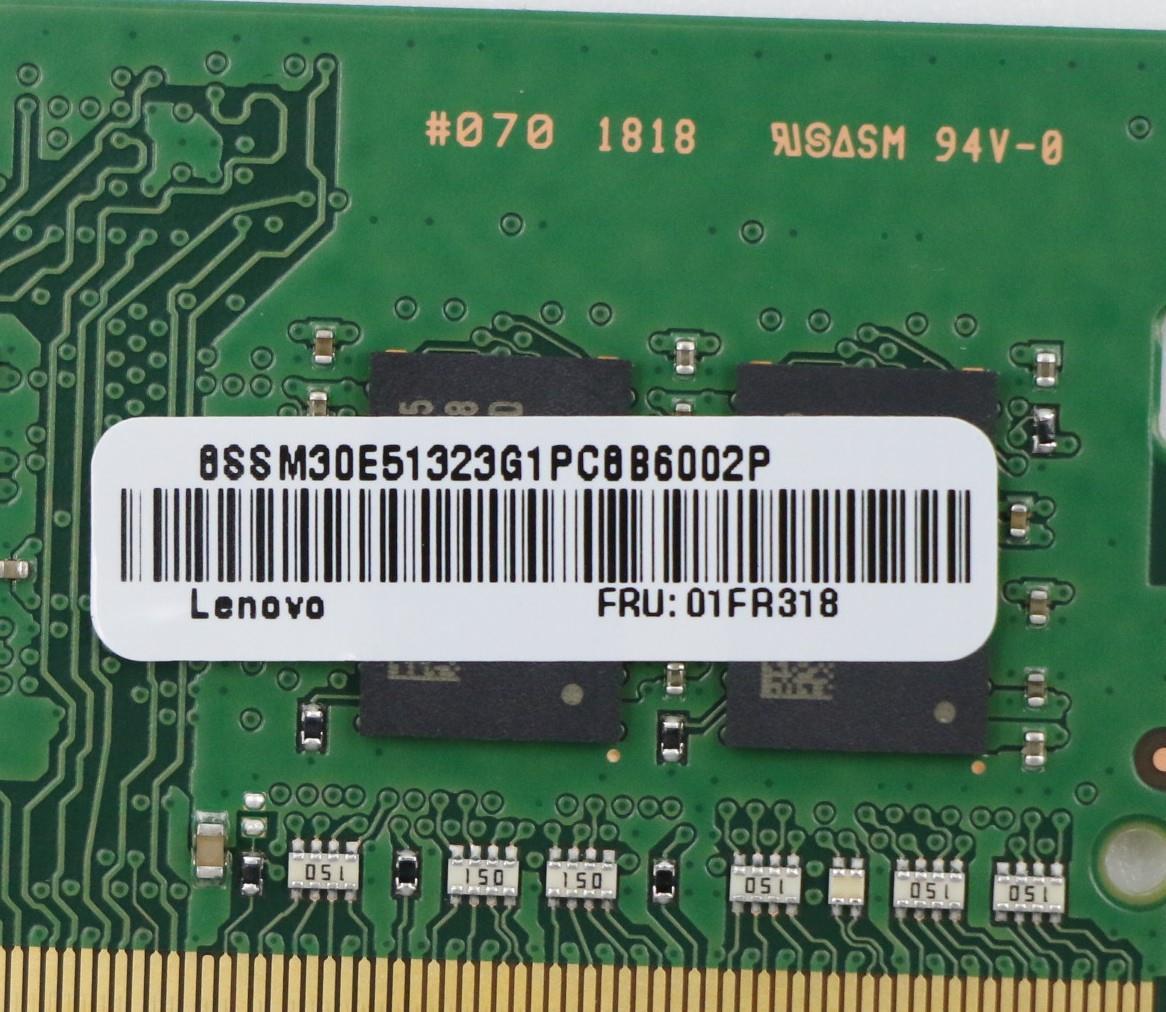 Lenovo (01FR318) MEMORY, 8G, DDR4, 2666, SODIMM, ECC, Samsung