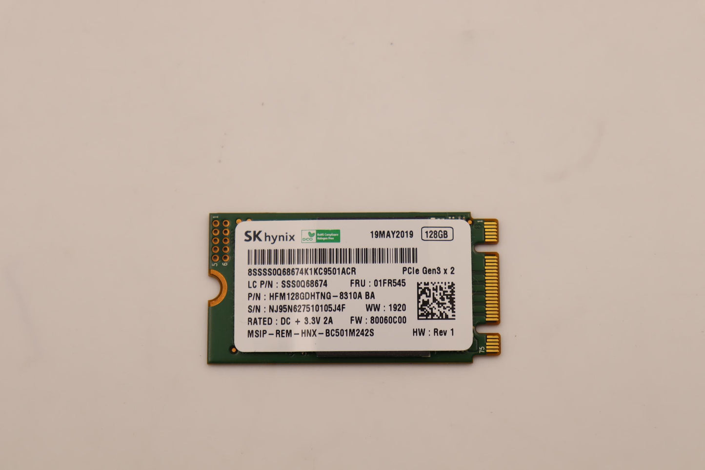 Lenovo Ssd Storage Ssd Bc501 128G M.2 - 01FR545