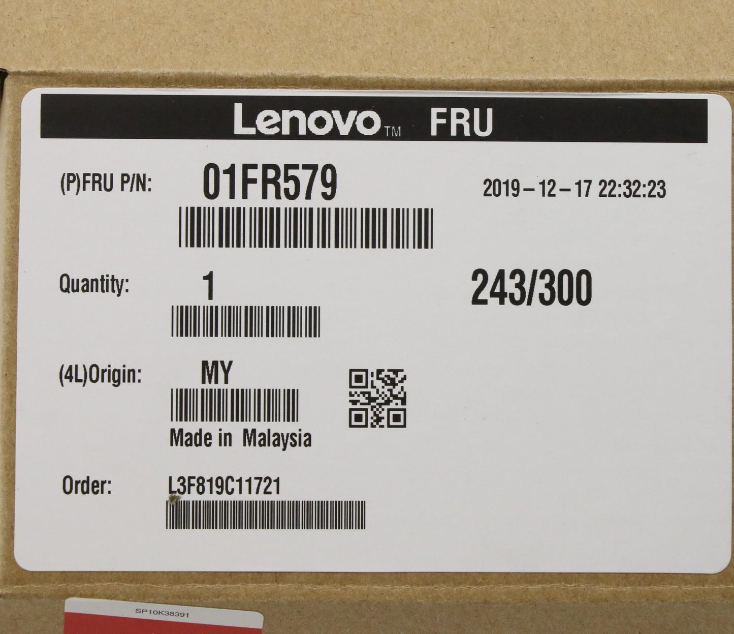 Lenovo (01FR579) 512GB SSD, M.2, 2242, PCIe 3x2, Sandisk