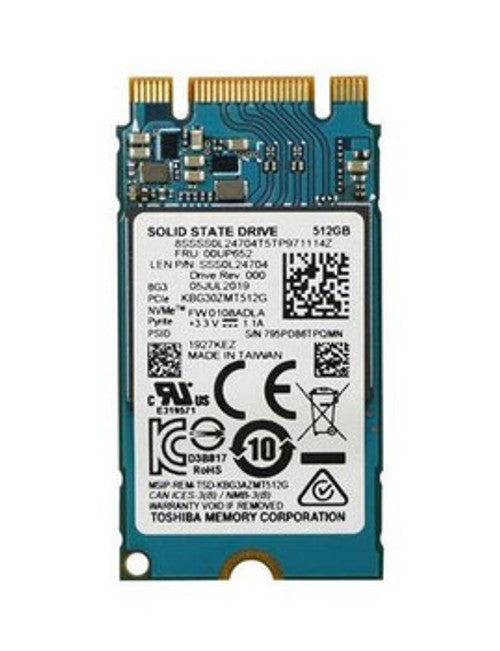 Lenovo (01FR902) SSD, 512G, M.2, 2242, PCIe3X4, Toshiba