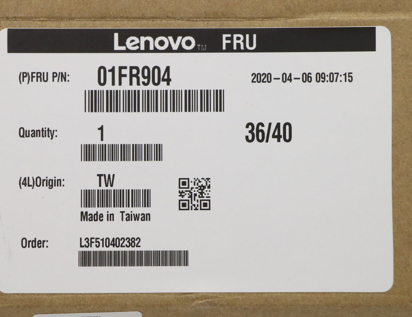 Lenovo Int Teton Glacier 256G Pcie 22 - 01FR904