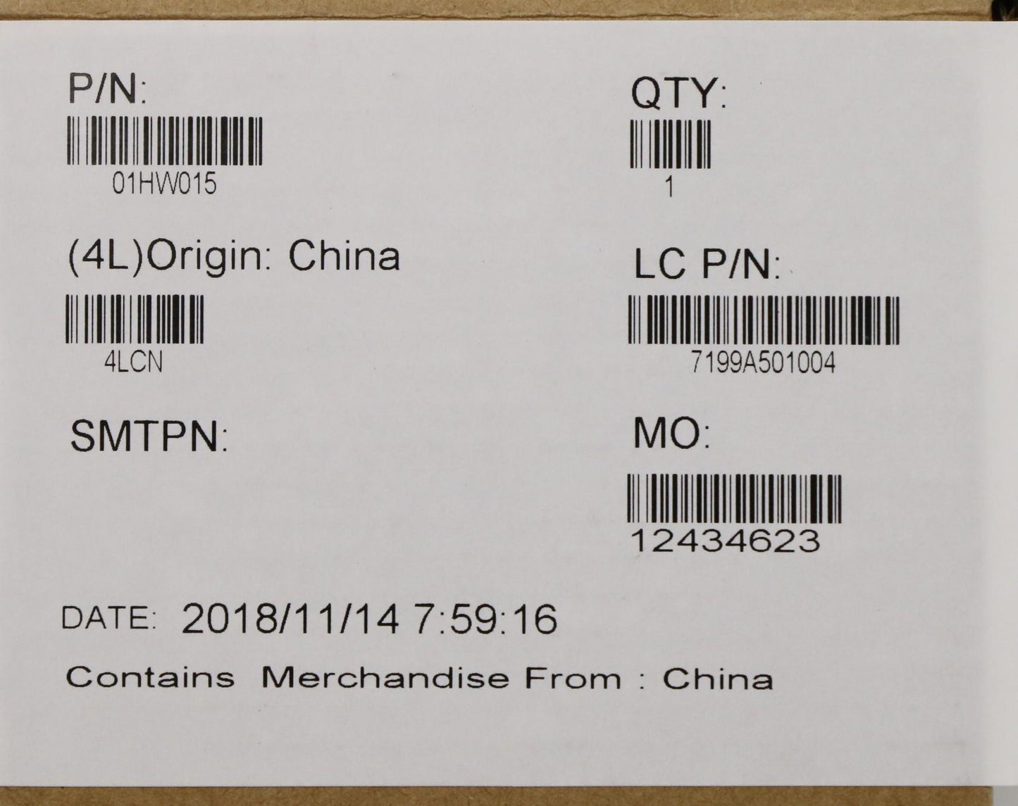 Lenovo Camera Ir Front Zif Ltn - 01HW015