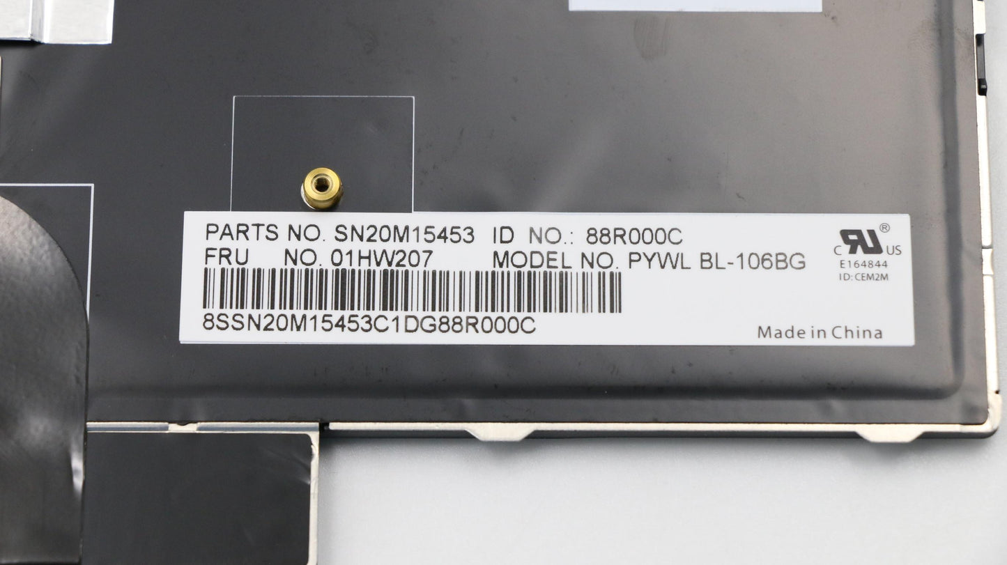 Lenovo Payton2Walter2 Bl Kbd,Bg,Chy - 01HW207