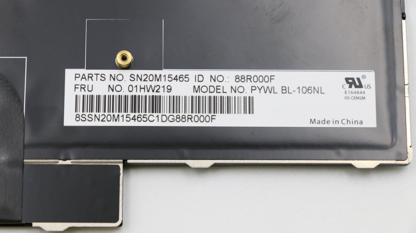 Lenovo Payton2Walter2 Bl Kbd,Nl,Chy - 01HW219