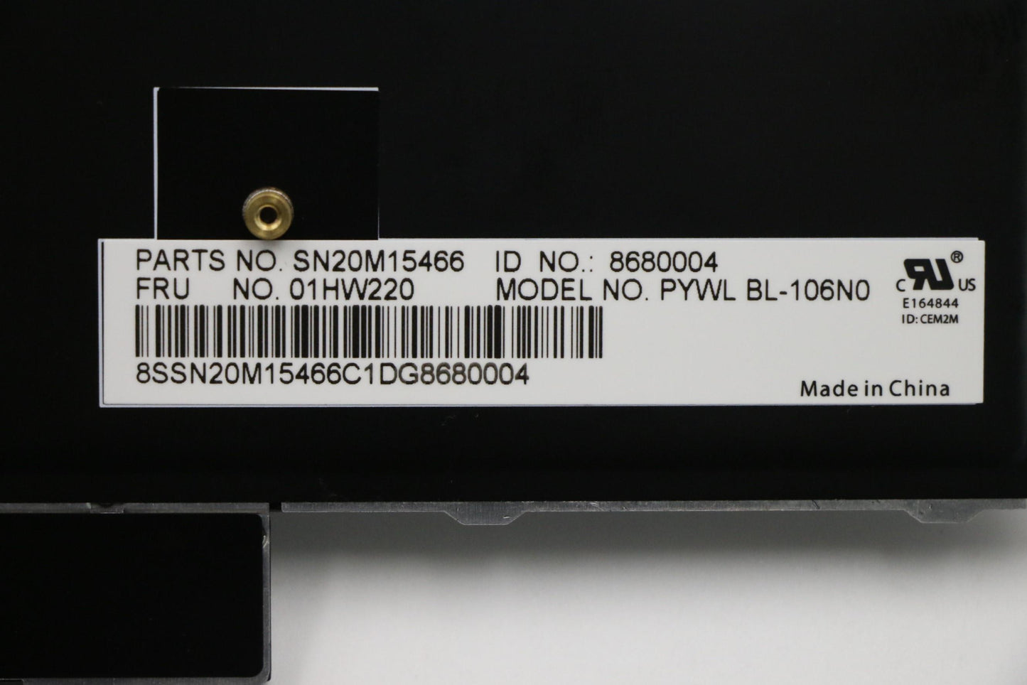 Lenovo Payton2Walter2 Bl Kbd,No,Chy - 01HW220