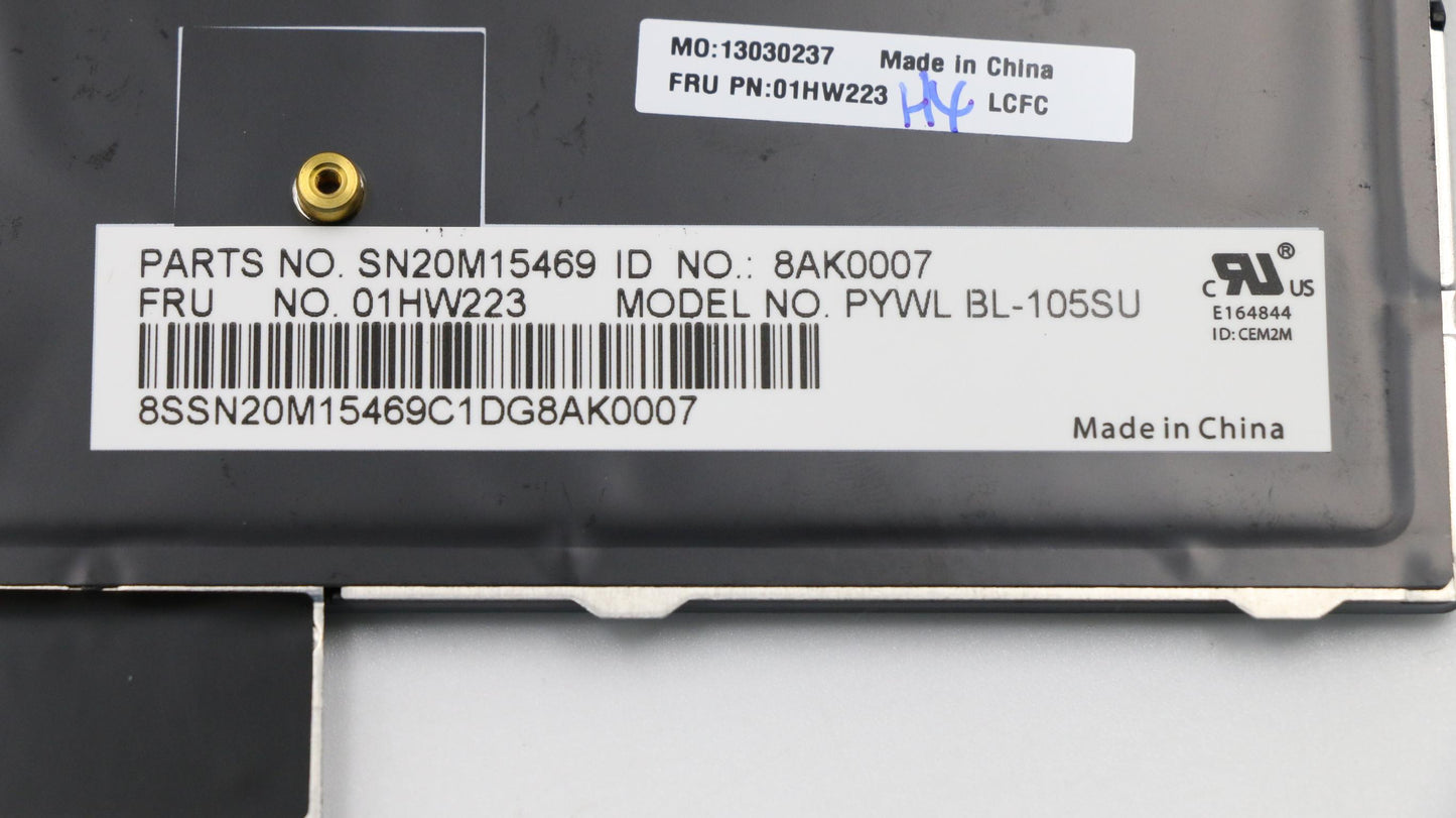 Lenovo Payton2Walter2 Bl Kbd,Ru,Chy - 01HW223