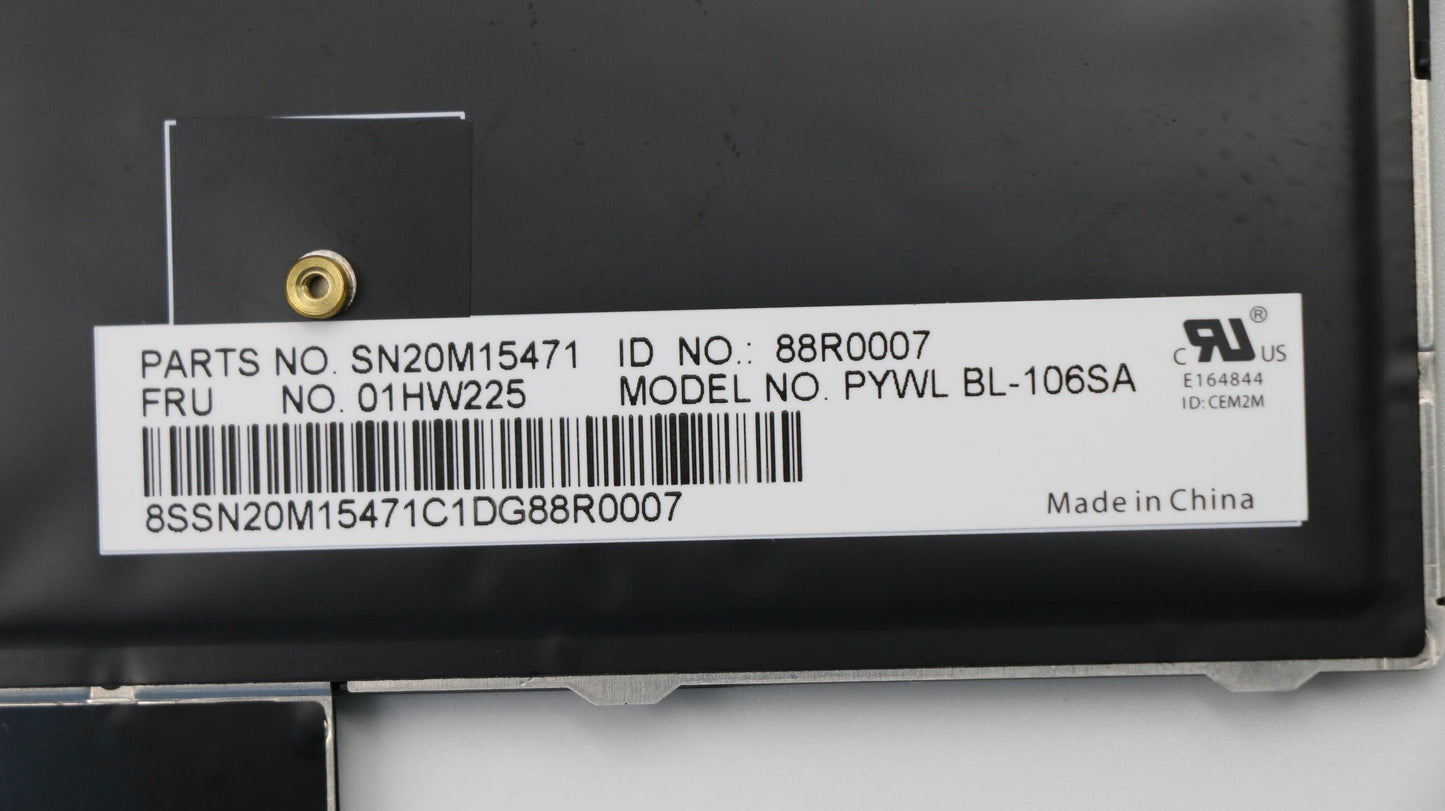 Lenovo Payton2Walter2 Bl Kbd,Si,Chy - 01HW225