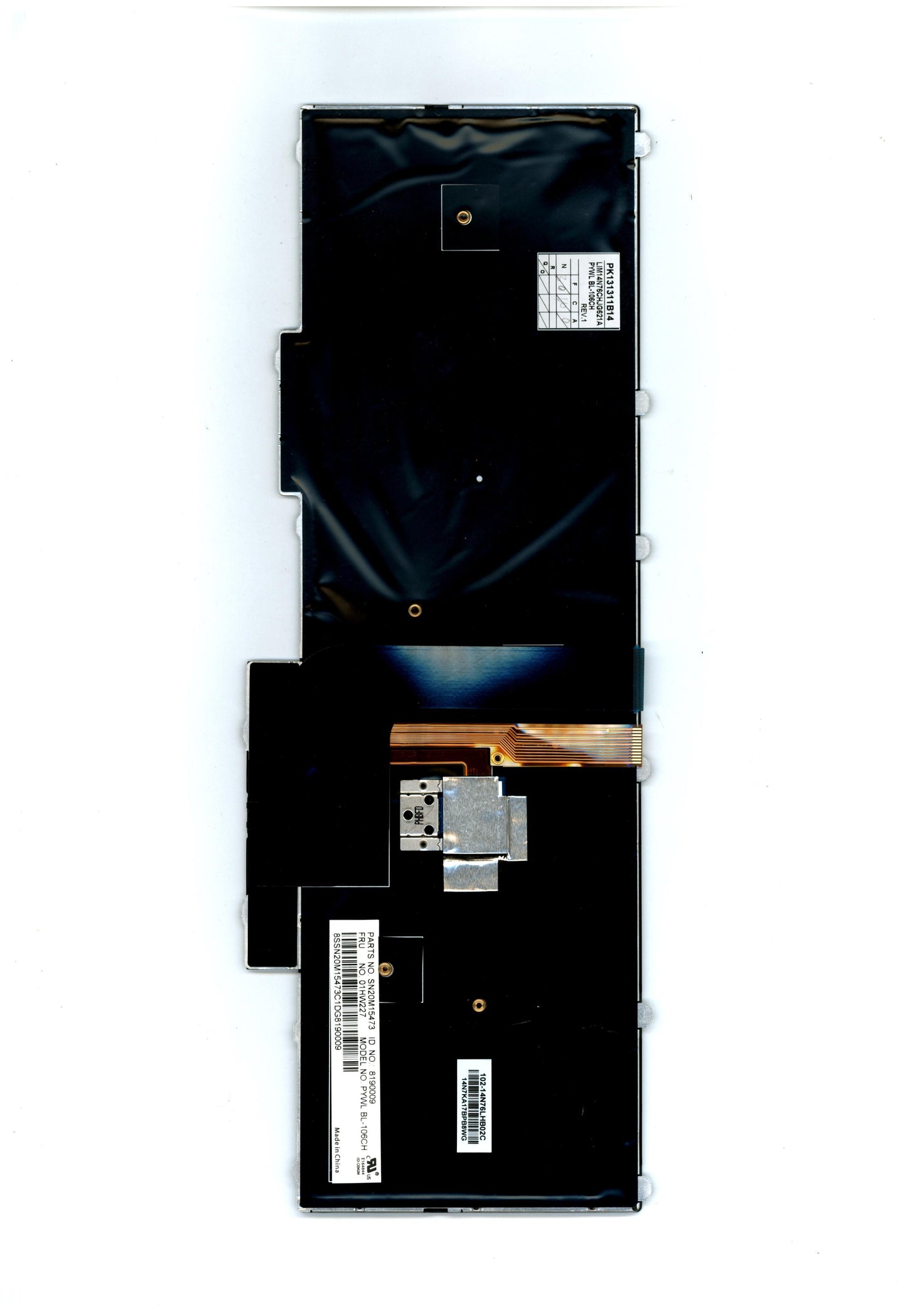 Lenovo Payton2Walter2 Bl Kbd,Ch,Chy - 01HW227
