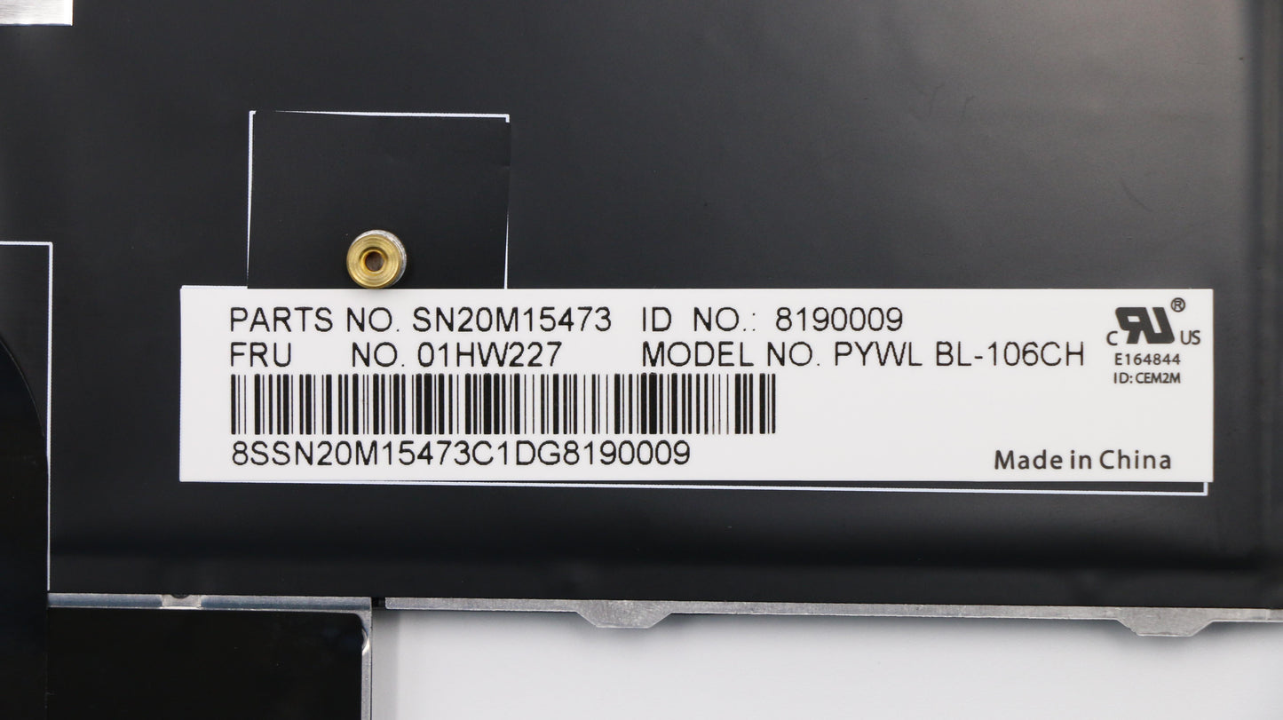Lenovo Payton2Walter2 Bl Kbd,Ch,Chy - 01HW227