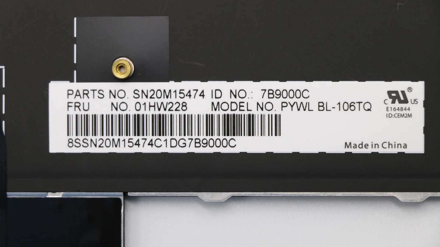 Lenovo Payton2Walter2 Bl Kbd,Tr,Chy - 01HW228