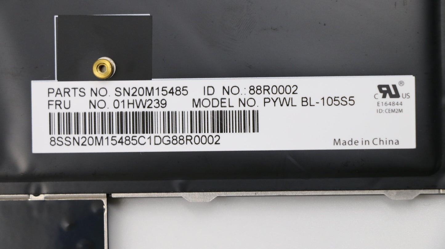 Lenovo Payton2Walter2 Bl Kbd,Lt,Chy - 01HW239