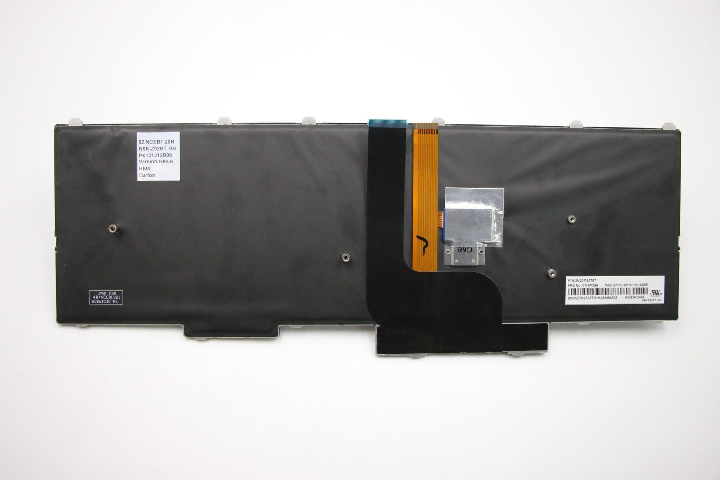 Lenovo Payton2Walter2 Bl Kbd,Il,Dfn - 01HW296