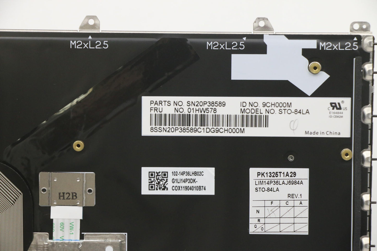 Lenovo Kb Chicony Black Latin - 01HW578