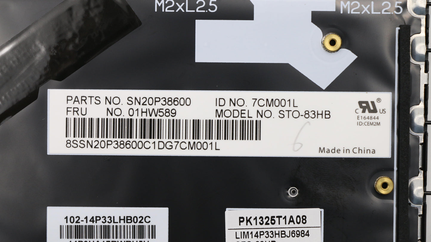 Lenovo Kb Chicony Black Heb - 01HW589