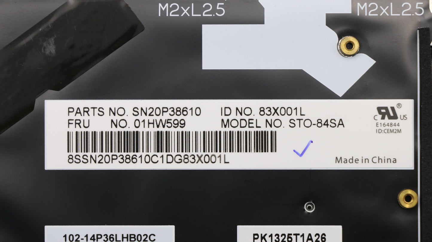 Lenovo Kb Chicony Black Slvn - 01HW599