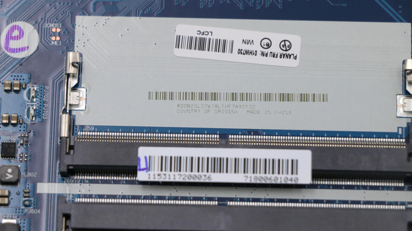 Lenovo I7-7500U, Dis, 2Gb, Win, F-Tpm - 01HW730