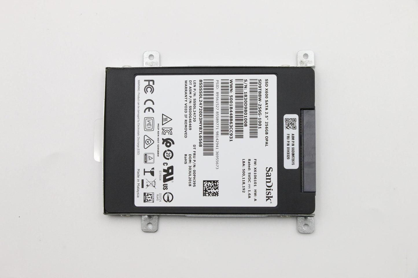Lenovo Ssd Asm Ssd,256G,2.5-Inch ,7Mm - 01HX020