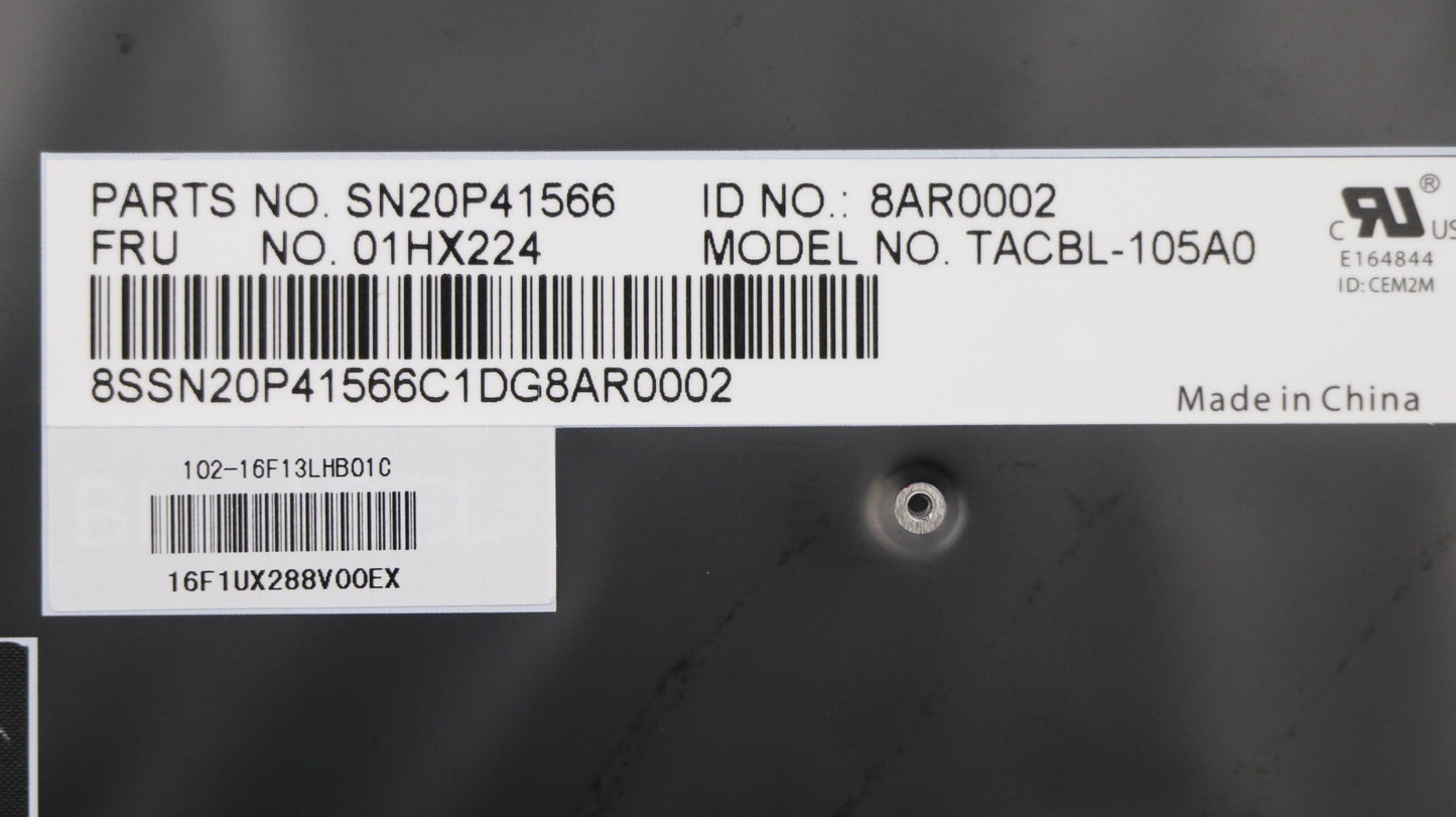 Lenovo Kb Lim16F13A0J4421 Ara Lts2 Bl - 01HX224