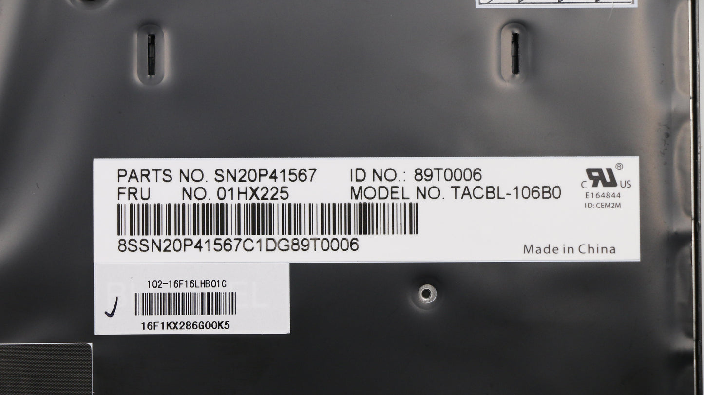 Lenovo Kb Lim16F16B0J4421 Be Lts2 Bl - 01HX225