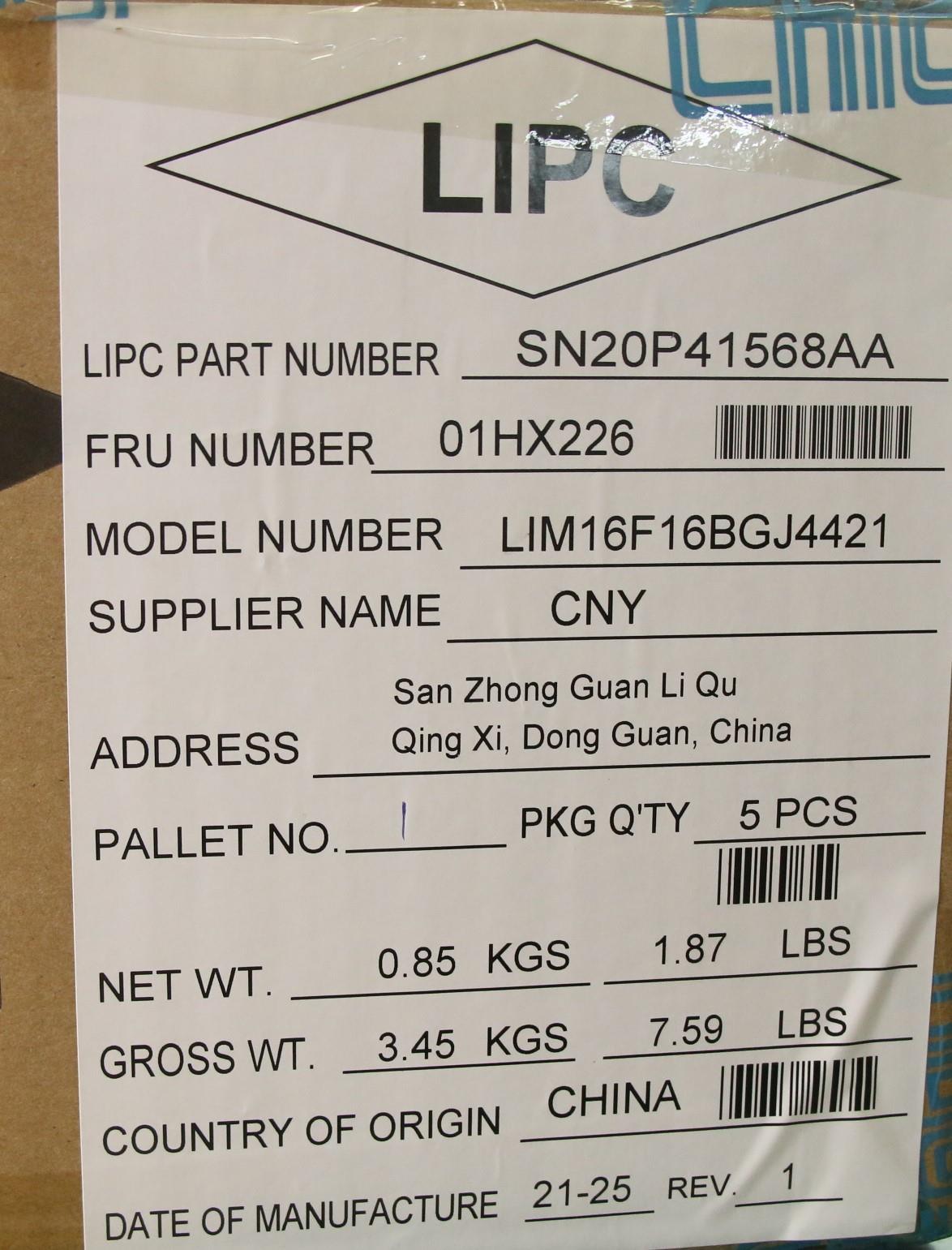 Lenovo Kb Lim16F16Bgj4421 Bg Lts2 Bl - 01HX226
