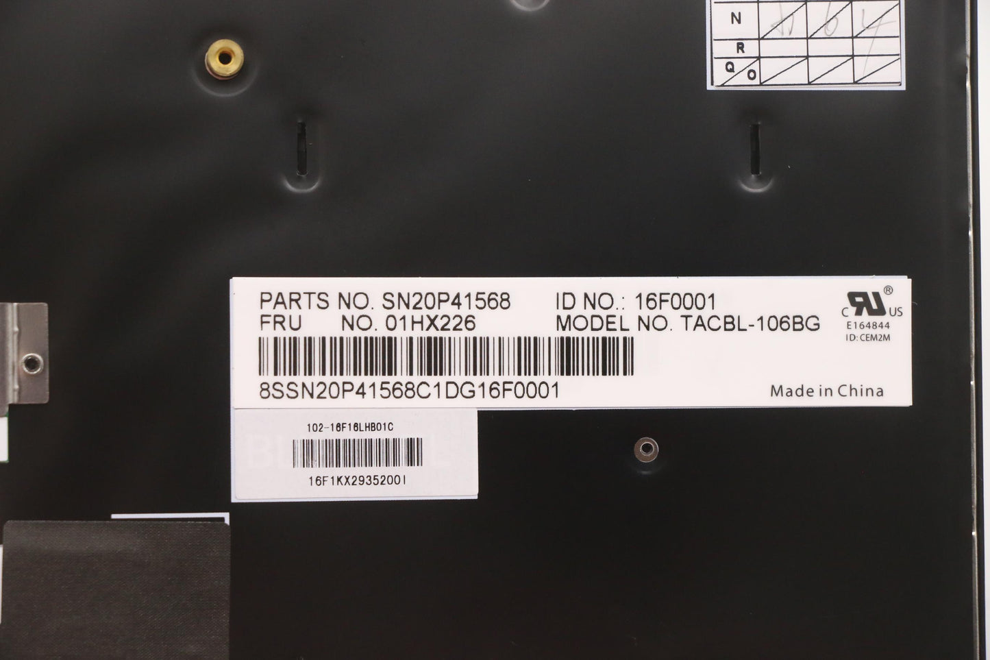 Lenovo Kb Lim16F16Bgj4421 Bg Lts2 Bl - 01HX226