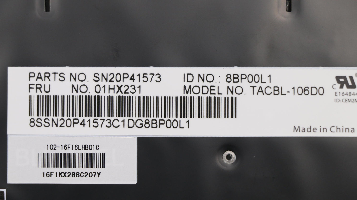 Lenovo Kb Lim16F16D0J4421 De Lts2 Bl - 01HX231