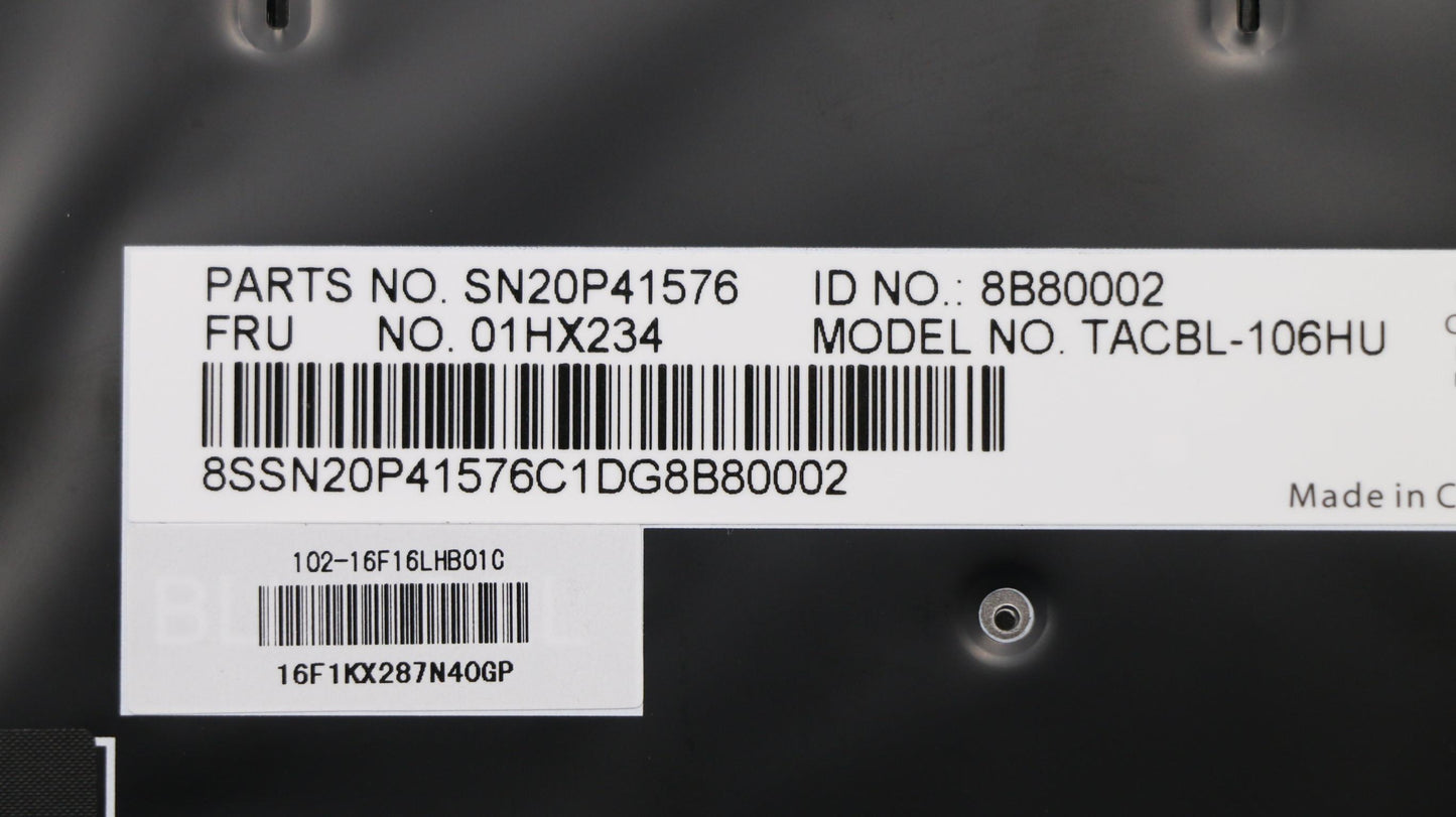 Lenovo Kb Lim16F16Huj4421 Hu Lts2 Bl - 01HX234