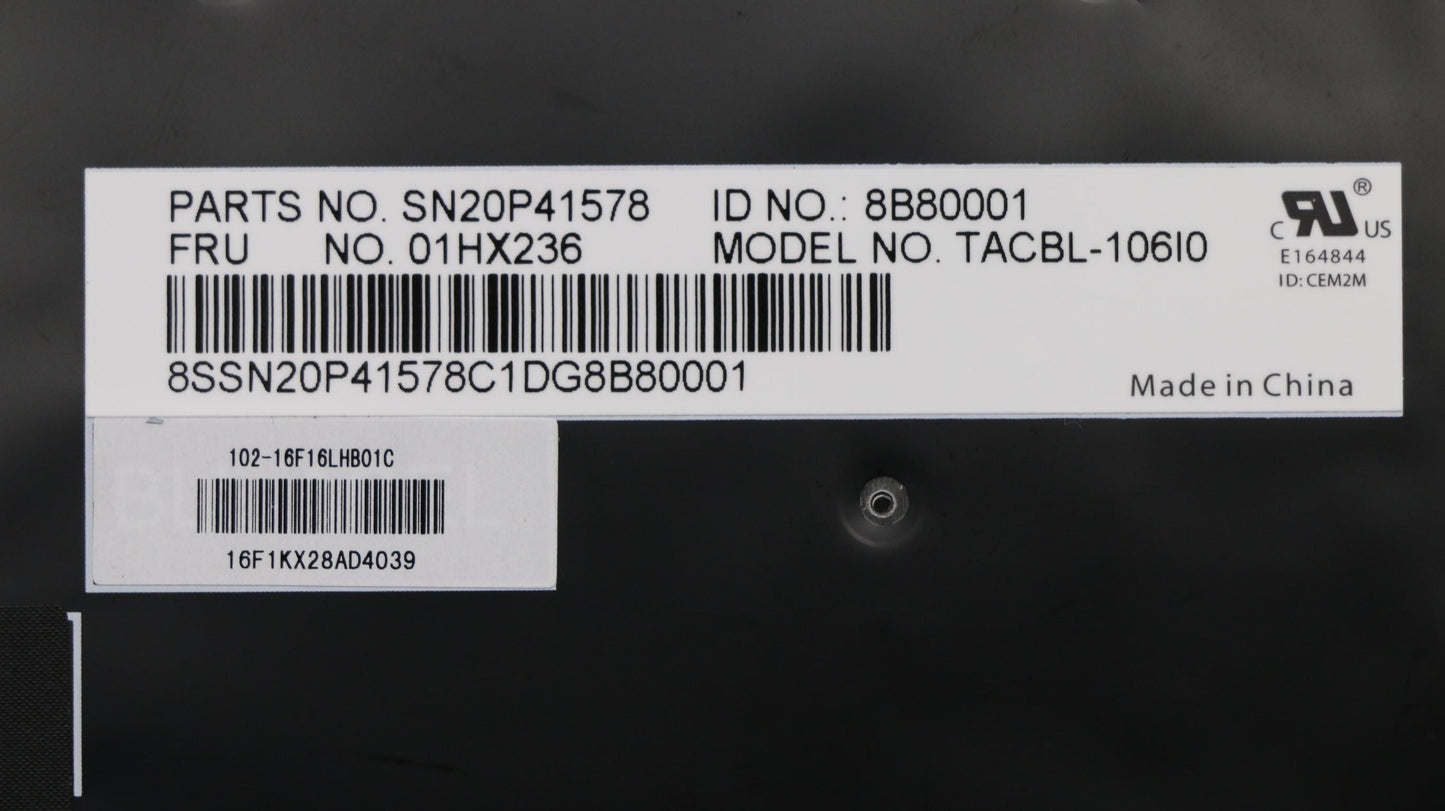 Lenovo Kb Lim16F16I0J4421 It Lts2 Bl - 01HX236