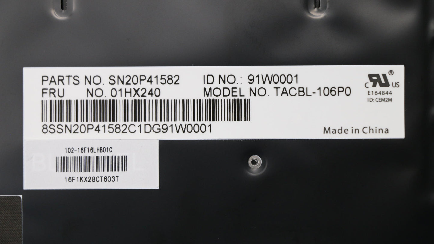 Lenovo Kb Lim16F16P0J4421 Pt Lts2 Bl - 01HX240