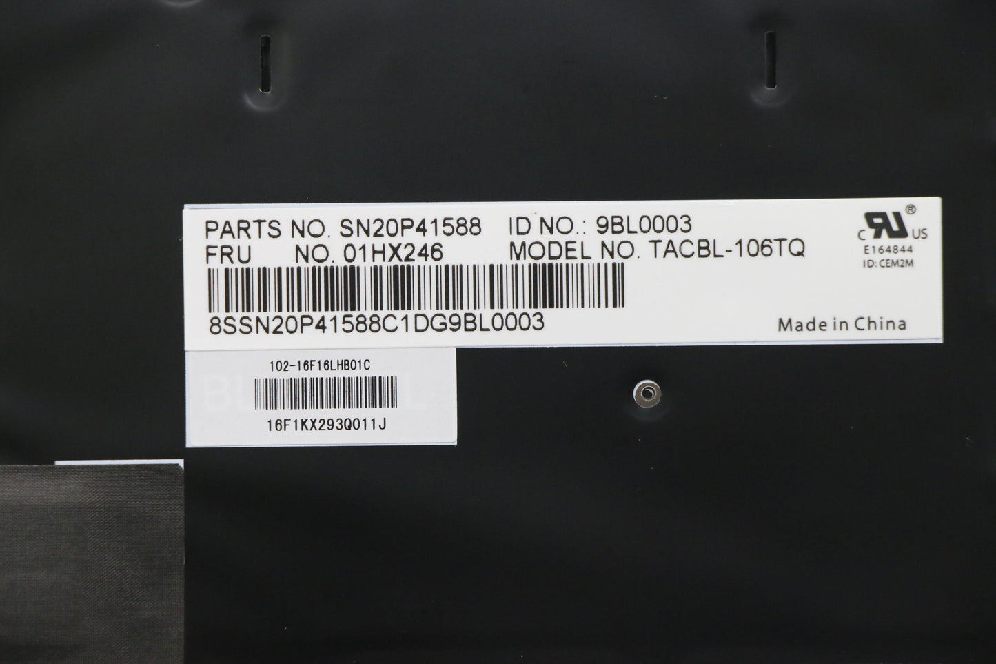Lenovo Kb Lim16F16Tqj4421 Tr Lts2 Bl - 01HX246