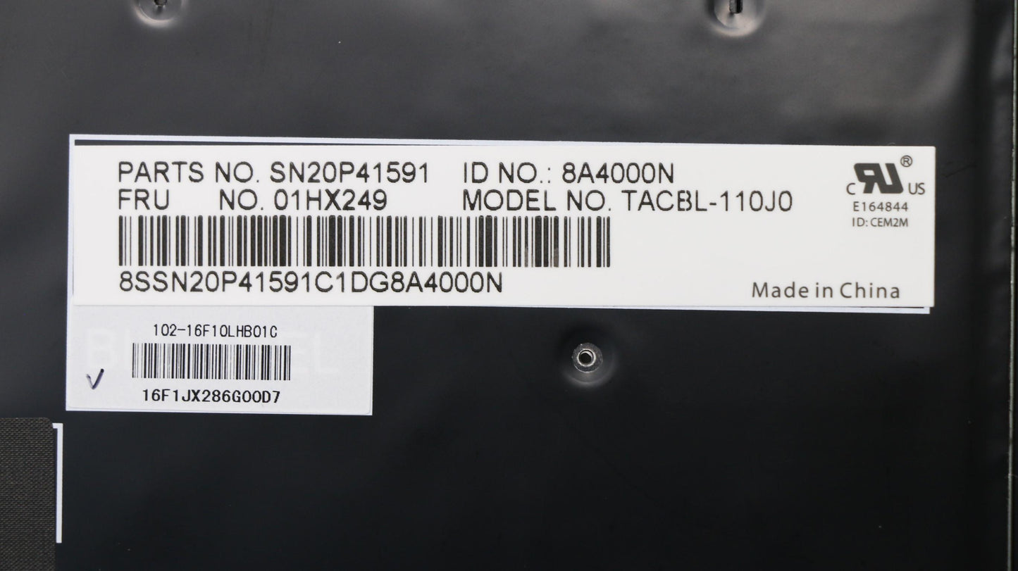 Lenovo Kb Lim16F10J0J4421 Jp Lts2 Bl - 01HX249