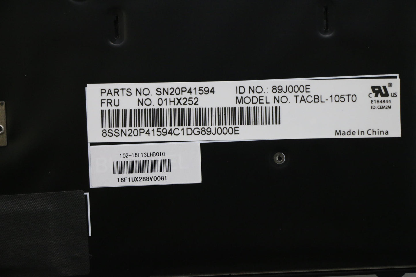 Lenovo Kb Lim16F13T0J4421 Th Lts2 Bl - 01HX252