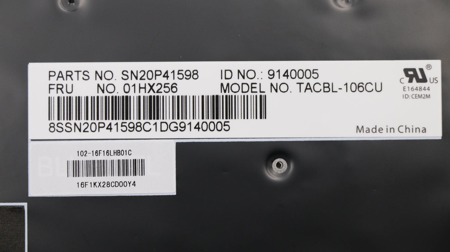Lenovo Kb Lim16F16Cuj4421 Cfb Lts2 Bl - 01HX256