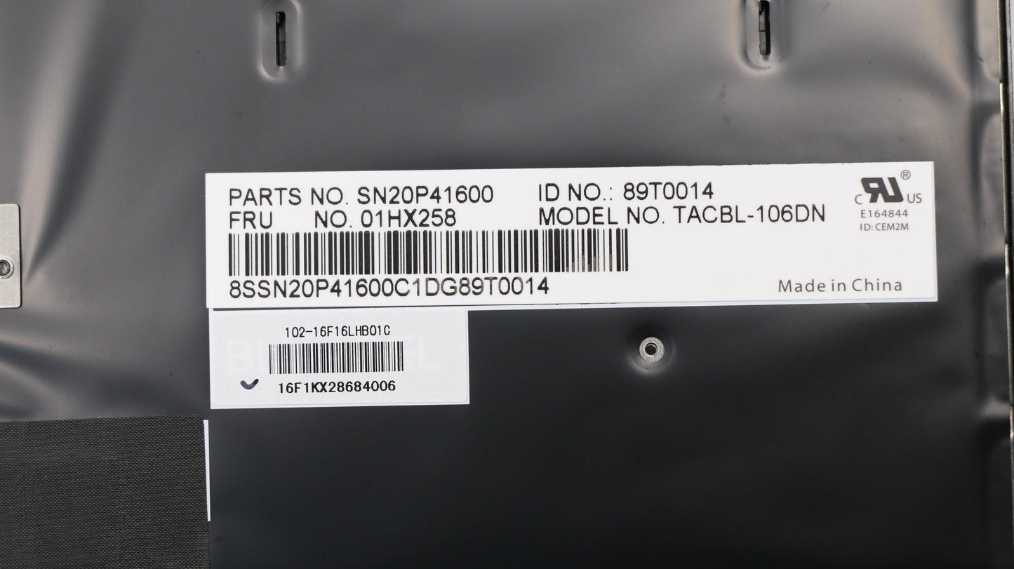 Lenovo Kb Lim16F16Dnj4421 Nrd Lts2 Bl - 01HX258