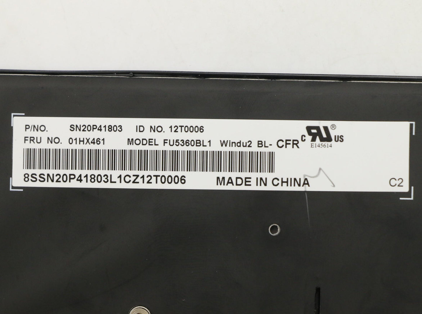 Lenovo 01HX461 Et480 Kb Ltn Bl Kb Cfr