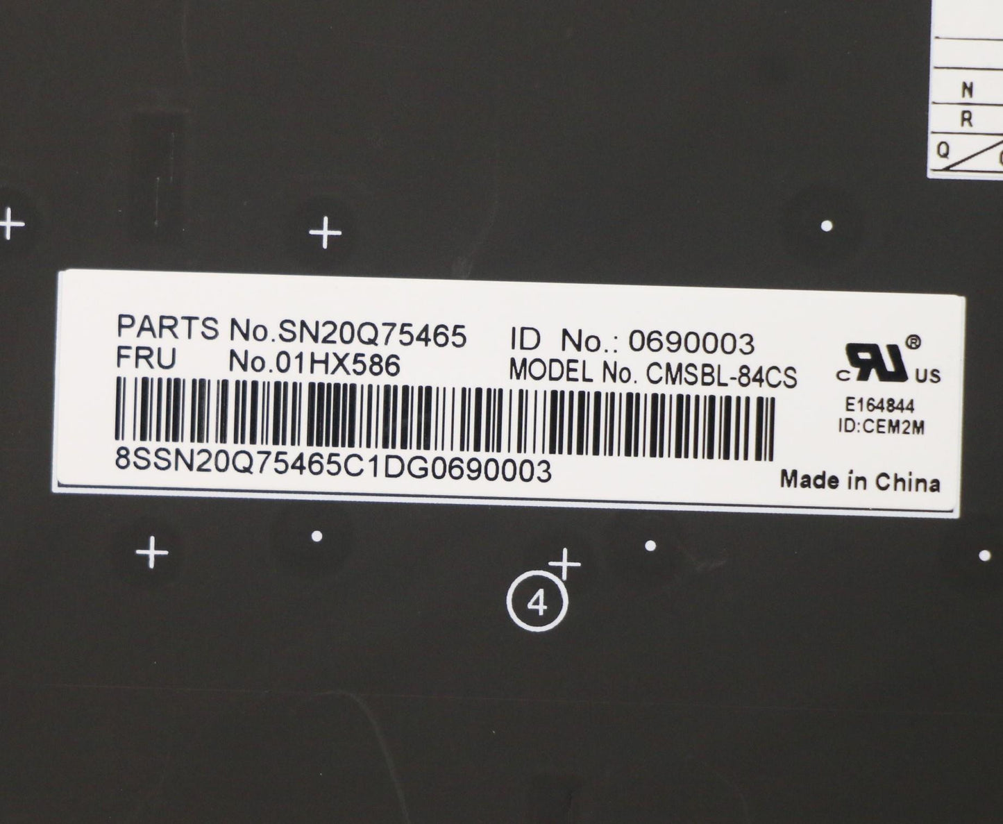 Lenovo Fru Como Sl Asm Chy Kb-Bl Sv C - 01HX586