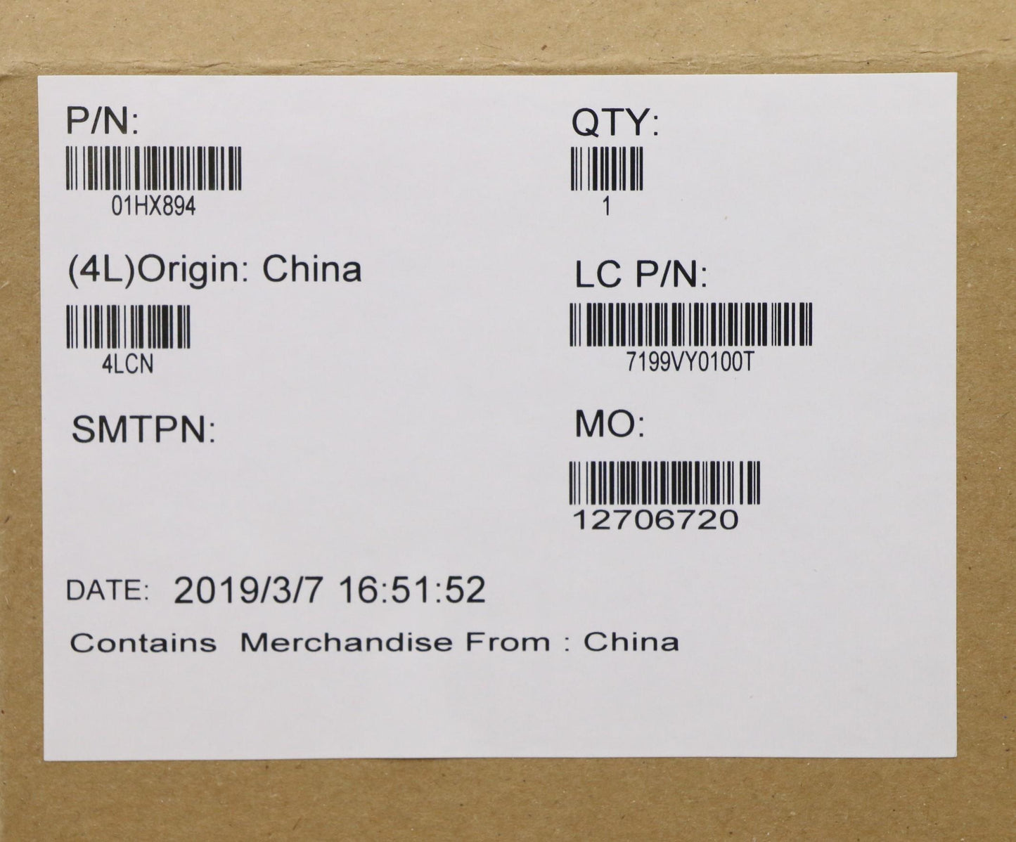 Lenovo Mb Win,I3-8145U,8Gb,Na,N-Tpm - 01HX894