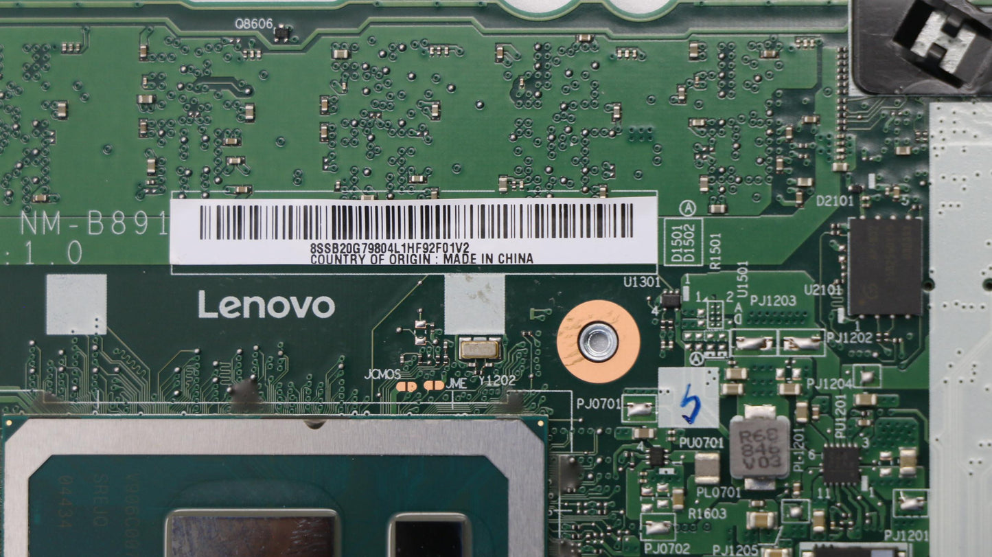 Lenovo (01HX898) System Board, Intel i5-8265U, 8GB RAM, 9560, yTPM2