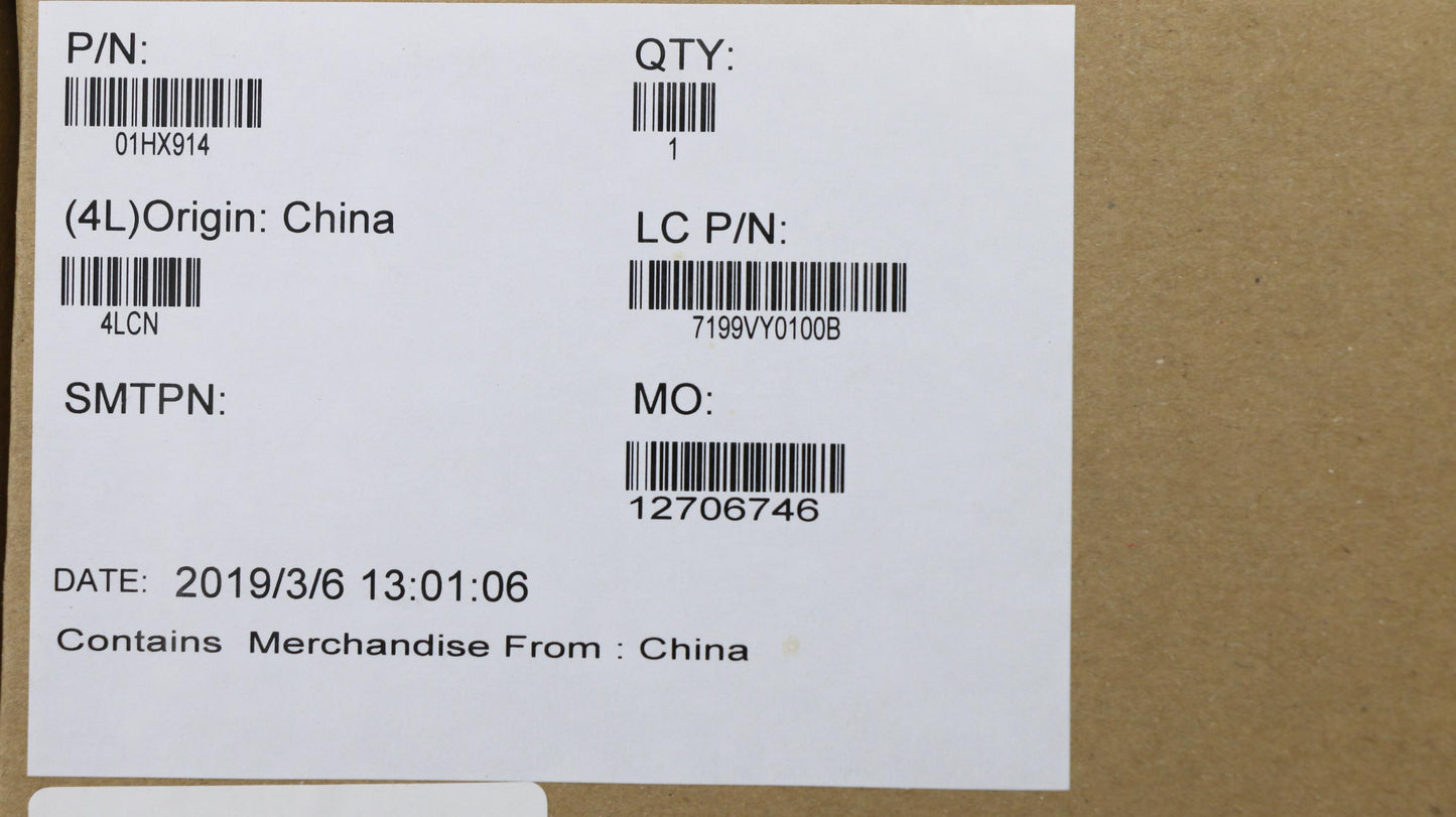 Lenovo Mb Nok,I7-8565U,8Gb,Na,Yt,Ftpm - 01HX914
