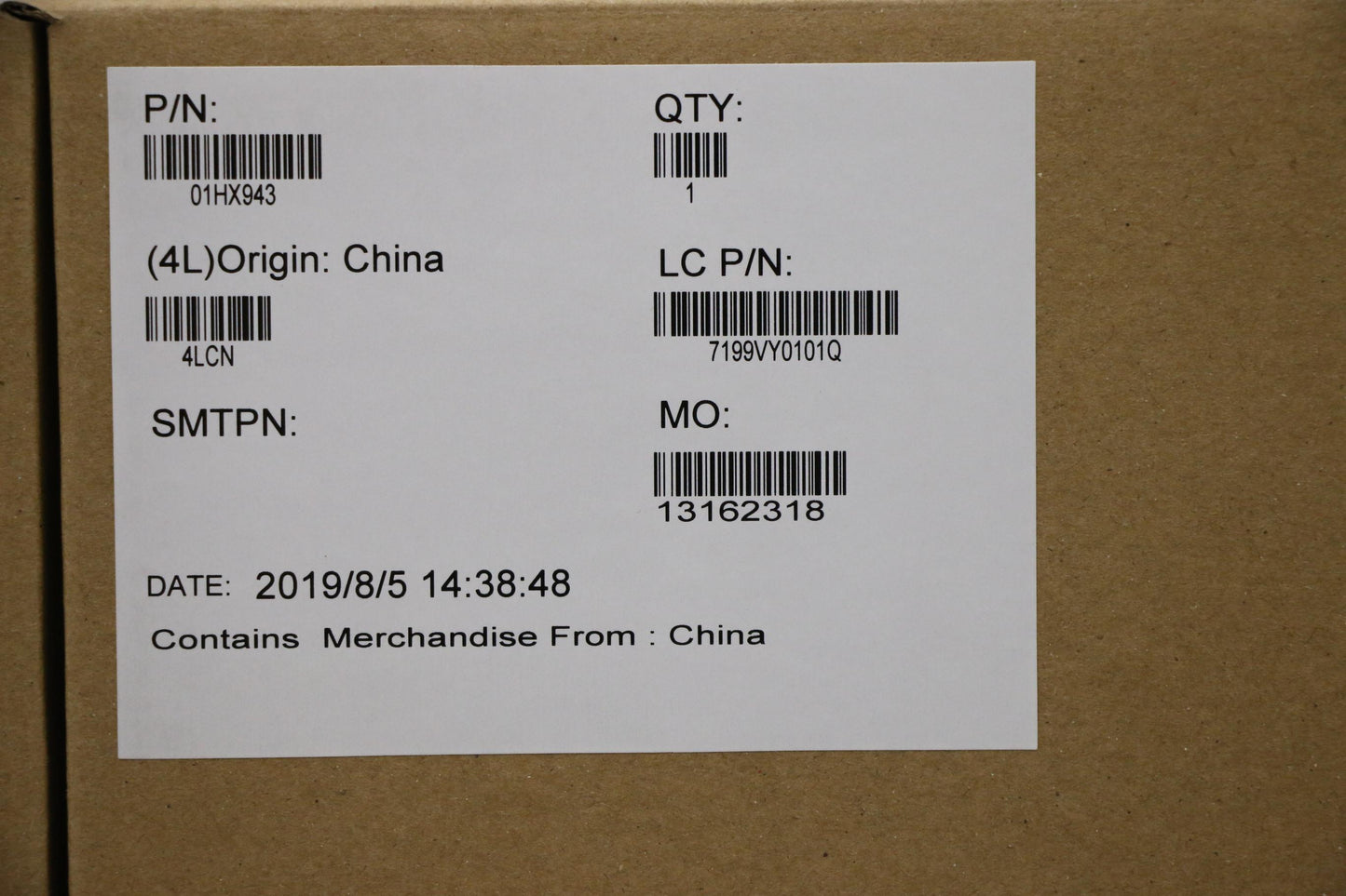 Lenovo Mb Nok,I7-8665U,8Gb,Ya,Yt,Dt2. - 01HX943