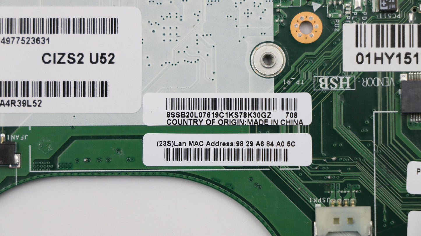 Lenovo Mb I7-7600U Vpro Nok Ytpm Yamt - 01HY151