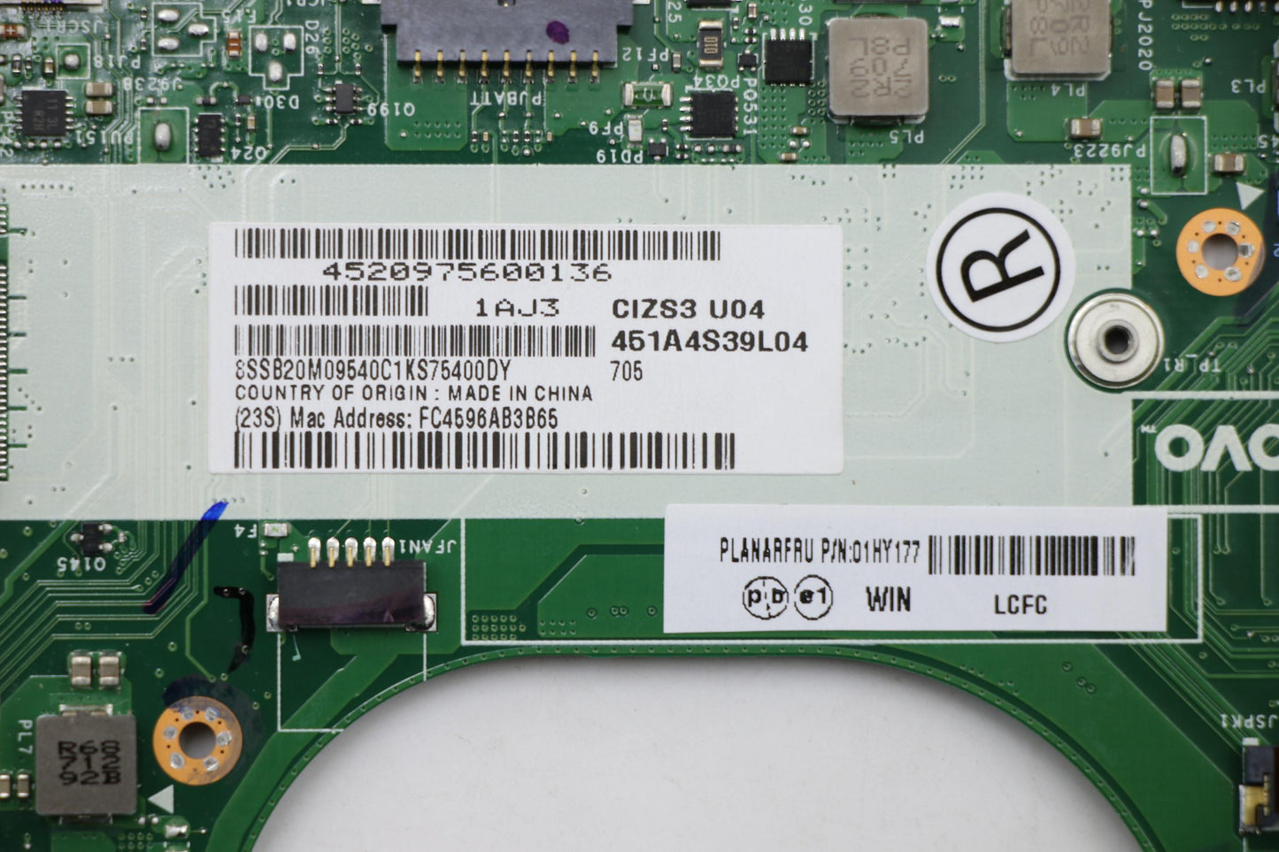 Lenovo Mb I5-7200U 8G Win Ytpm Namt - 01HY177