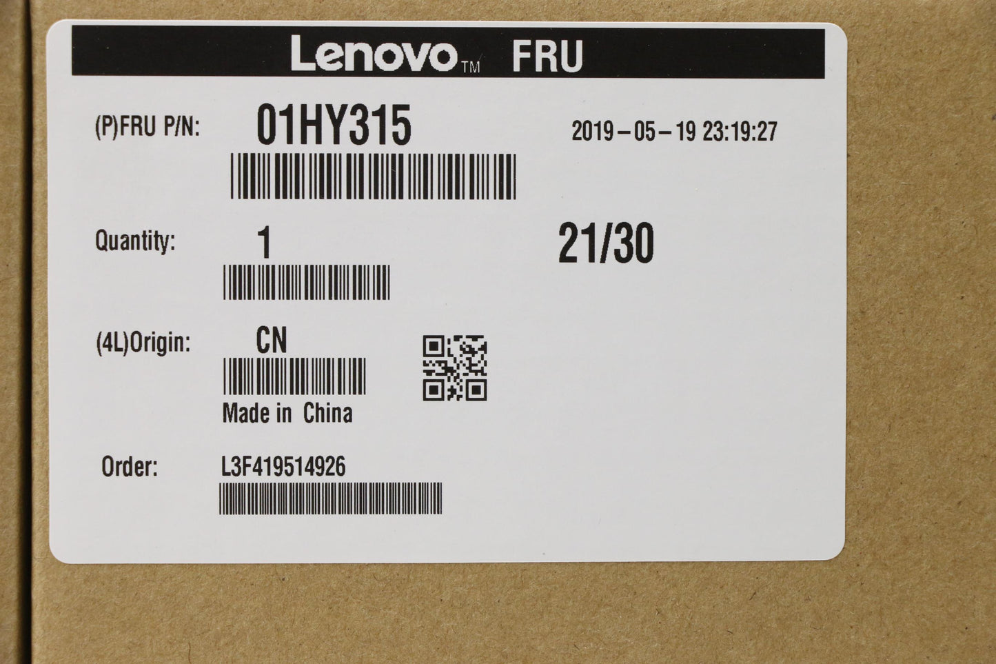 Lenovo 01HY315 Fru 15Fhd Tn Ag Slim 220 Auo