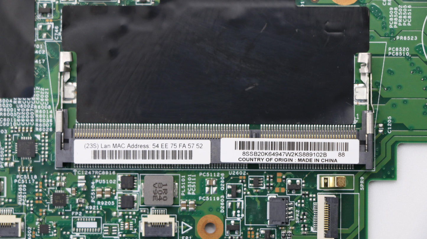 Lenovo (01HY678) System Board, i7-6600U, Discrete Graphics, FTPM, Y-AMT, Windows