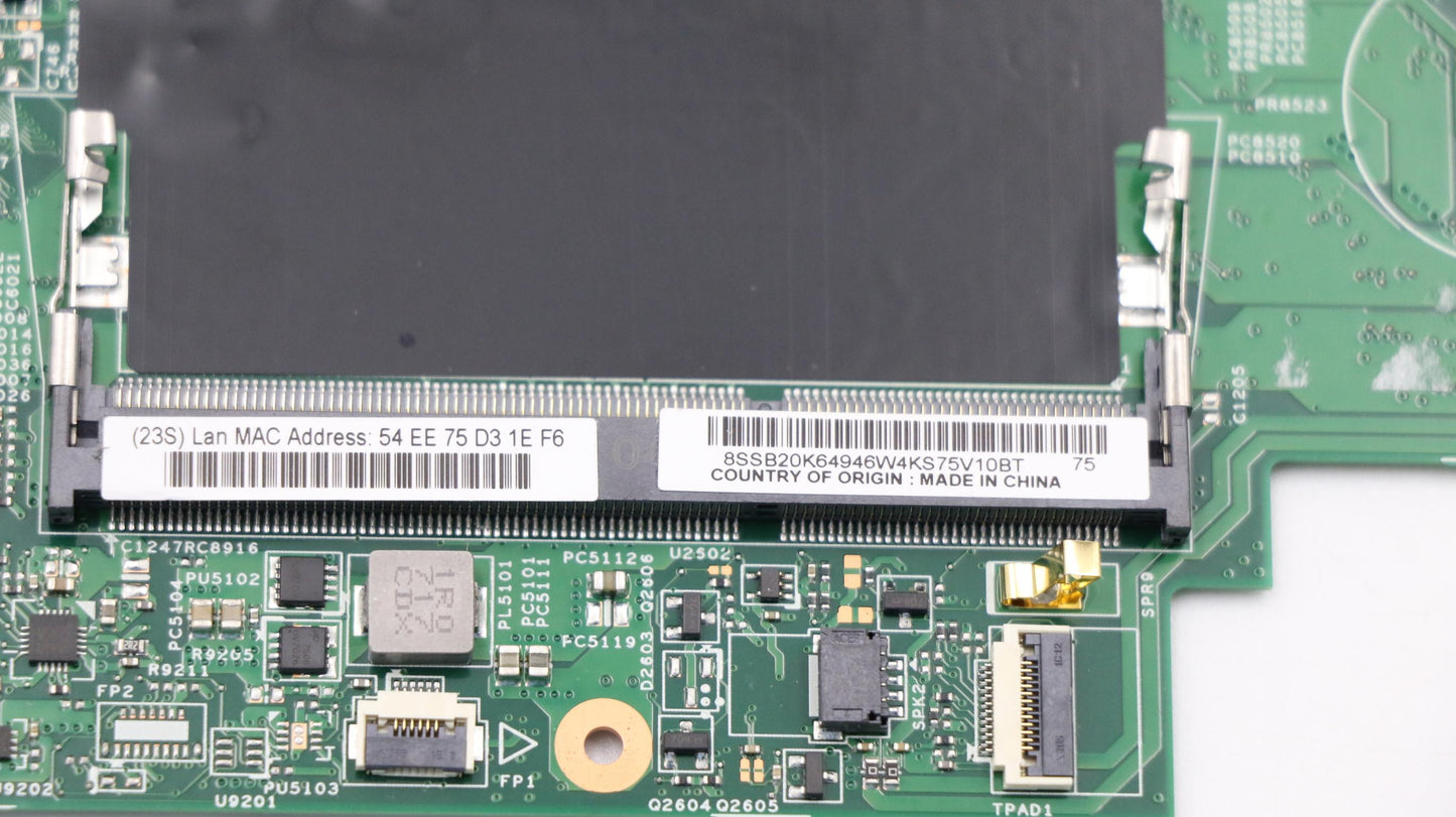 Lenovo Assembly Mainboard Lcl-P W/Cpu - 01HY680