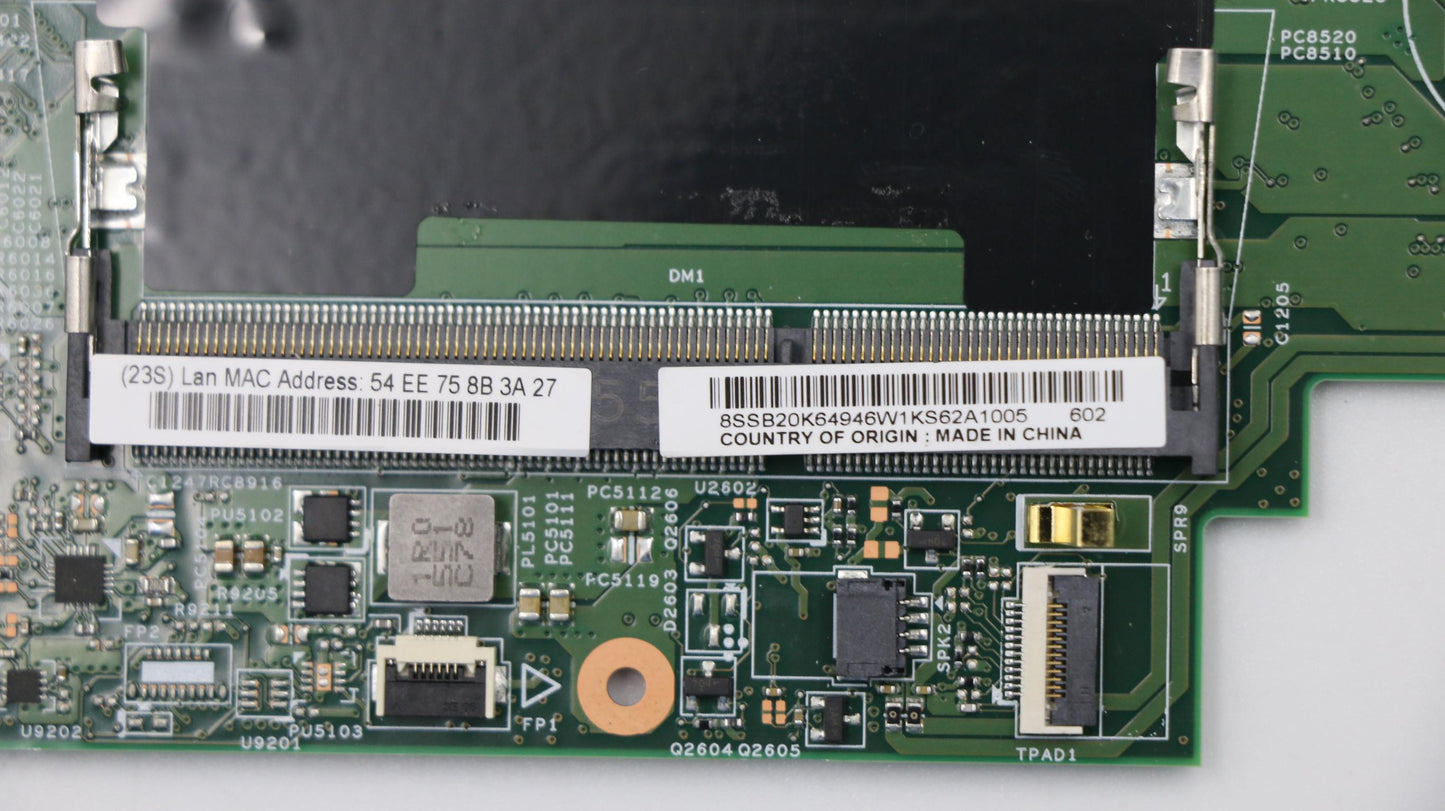 Lenovo Assembly Mainboard Lcl-P W/Cpu - 01HY681