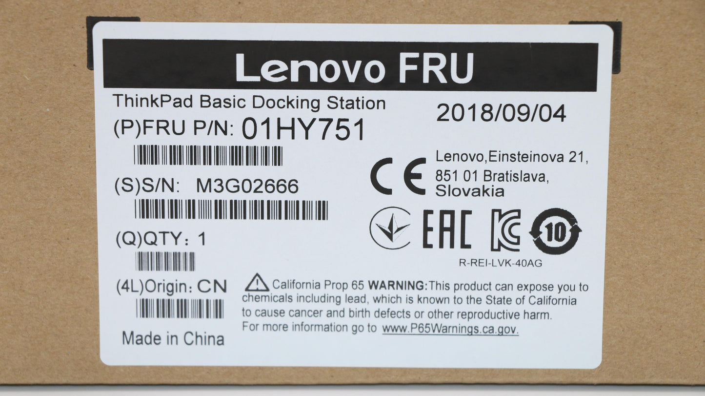 Lenovo Docking Cs18 Me Dock Basic,Pan - 01HY751